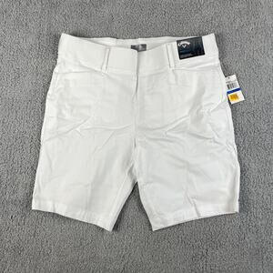 Callaway Opti-Dri Women's X-Large White 9.5" Stretch Truesculpt Golf Shorts